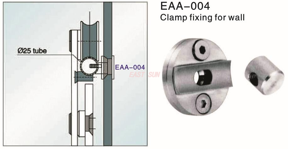 Move Door Clamp Fixing for Wall
