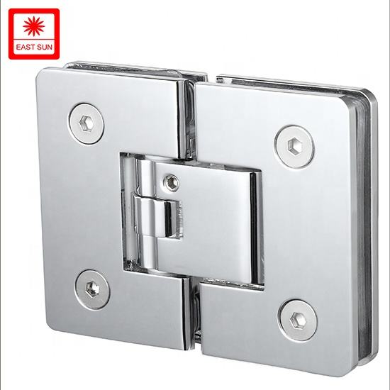 90 Degree Wall To Glass Ajustable Shower Door Hinge for 1/2″ – 3/8″ Glass