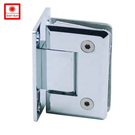 90 Degree Full Back Plate Wall To Glass Shower Door Hinge for 1/2″ – 3/8″ Glass,