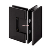 Heavy Duty Matte Black 90 Degree Glass-to-Glass Hinges