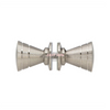 Polished Chrome Ribbed Bow-Tie Style Back-to-Back Knobs