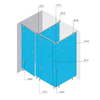 Popular Stainless Steel Washroom Accessories Toilet Cubicle Glass Partition