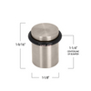 Wall & ground mounted black color stainless steel door stopper