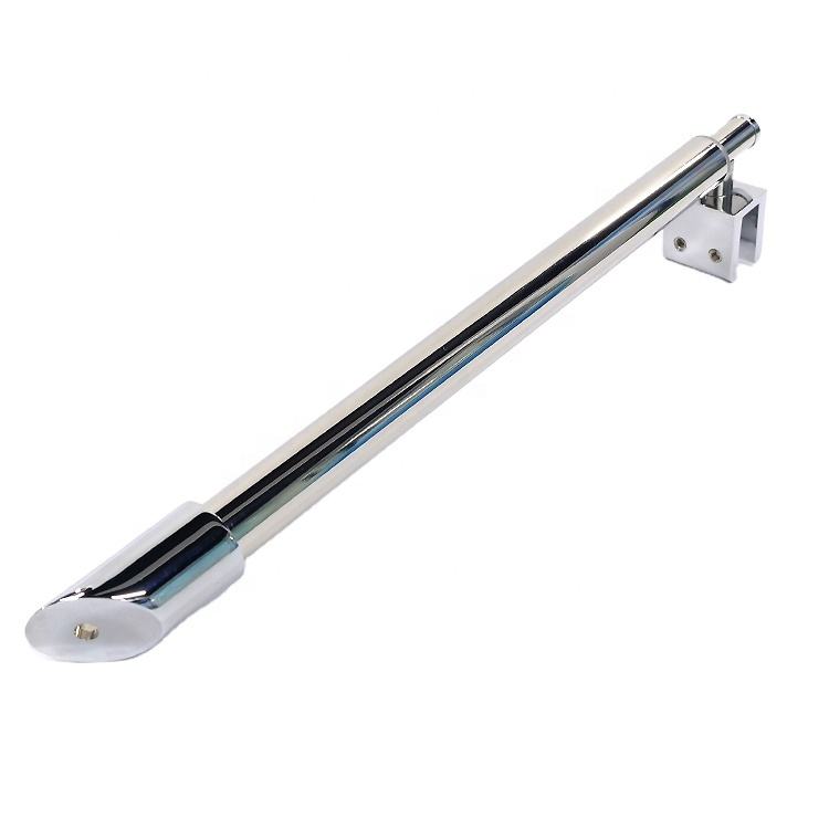 Adjustable Round Tubing Wall To Glass Shower Support Bar