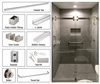 Deluxe 180 Degree Cambridge Series Two Door Bypass Sliding Shower Door System