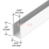 3/8" Fixed Panel Shower Door Deep U-Channel - 95"