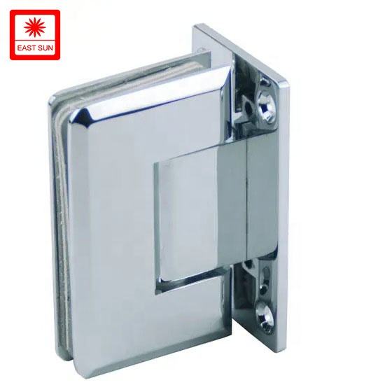 90 Degree Full Back Plate Wall To Glass Shower Door Hinge for 1/2″ – 3/8″ Glass,