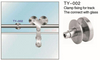 Heavy-duty Sliding Door Clamp Fixing for Track The Connect with Glass