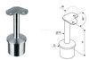 High Quality Stainless Steel 304 316 Handrail Support Bracket for Handrail Railing