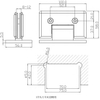 90 Degree Wall Mount Full Back Plate Frameless Shower Door Hinge Glass Bracket for 1/2″ – 3/8″ Glass