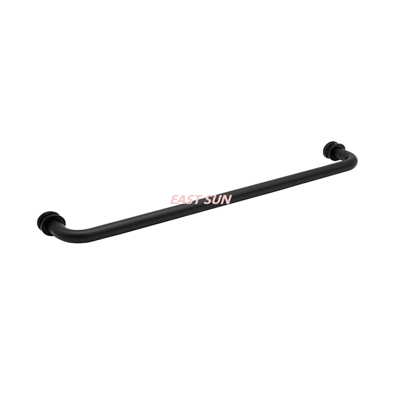 Brushed Nickel 24" Towel Bar with Contemporary Knob