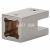  Square Cornered Support Bar Bracket for 3/8" To 1/2" Thick Glass