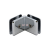 Open Faced Beveled 90" Degree Glass-To-Glass Clamp For 3/8" And 1/2" Glass