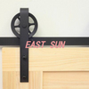 Sliding Barn Door Hardware Track Kit for Double Doors Big Spoke Rollers